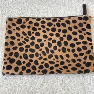 Clare V Flat Leopard Print Clutch
